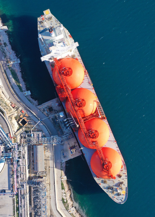 LNG-Terminal von oben